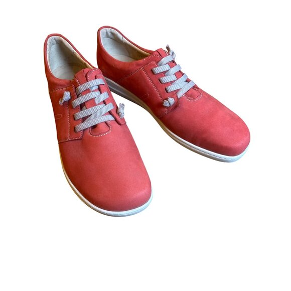 Hartjes XS Size 10 Flex Coral Nubuck Oxford Austria NWOB Comfort Cork‎ Footbed - Picture 1 of 11